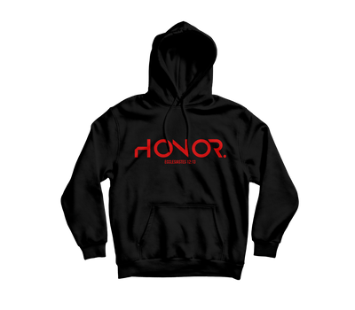 "Black & Red" Honor Hoodie - Vision Apparel Inc.