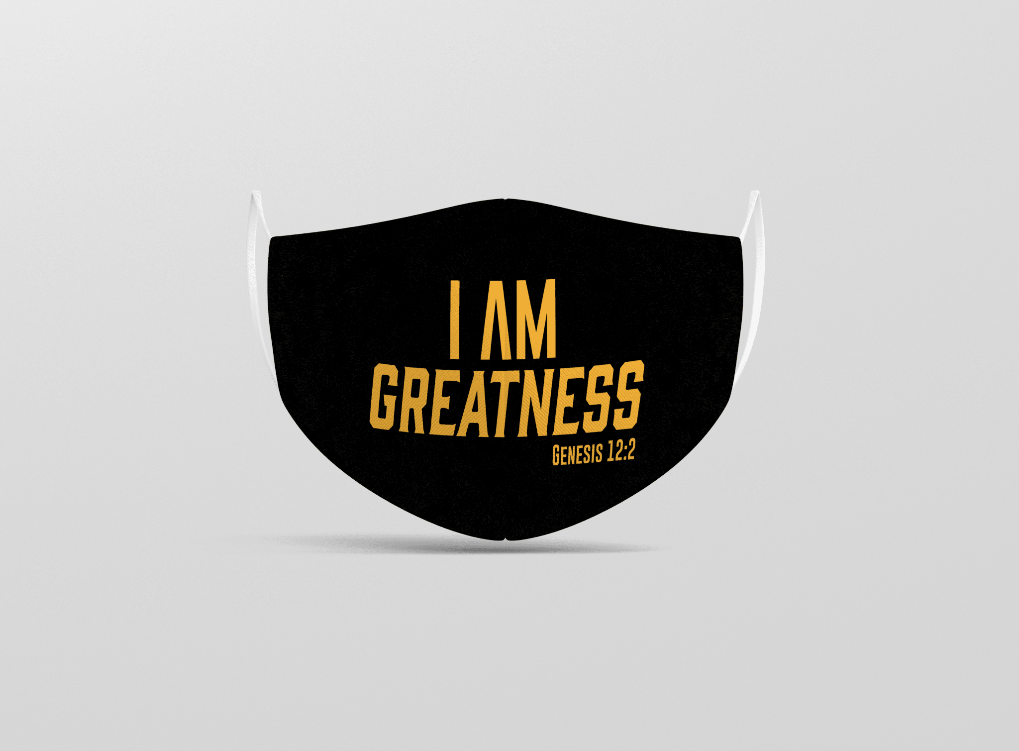 I AM Greatness Mask (Black & Gold) - Vision Apparel Inc.