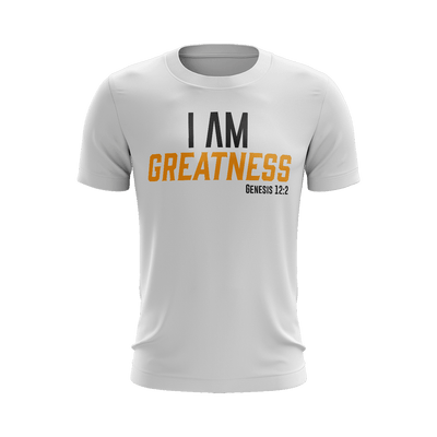I AM Greatness Shirt (White) - Vision Apparel Inc.