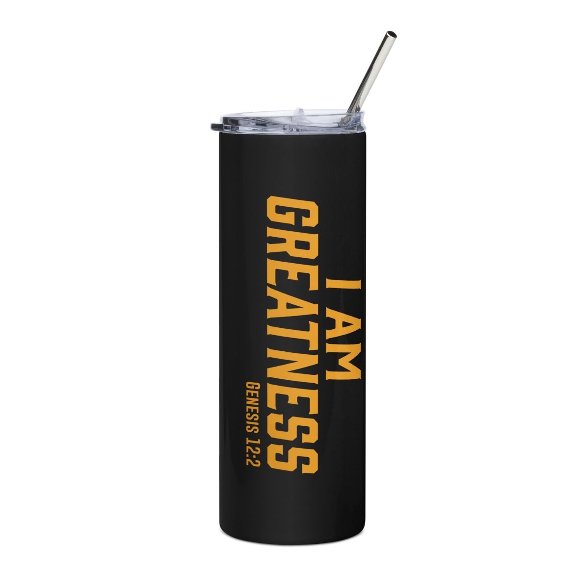 I AM Greatness stainless steel tumbler - Vision Apparel Inc.