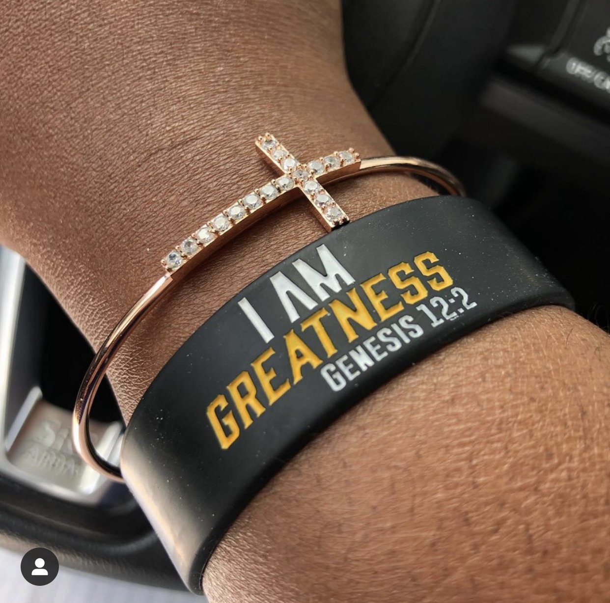 I AM Greatness Wristbands (Black) - Vision Apparel Inc.
