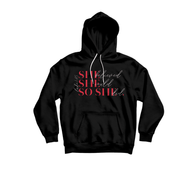 **Pre Order** She Believed Hoodie "Electric Red" - Vision Apparel Inc.